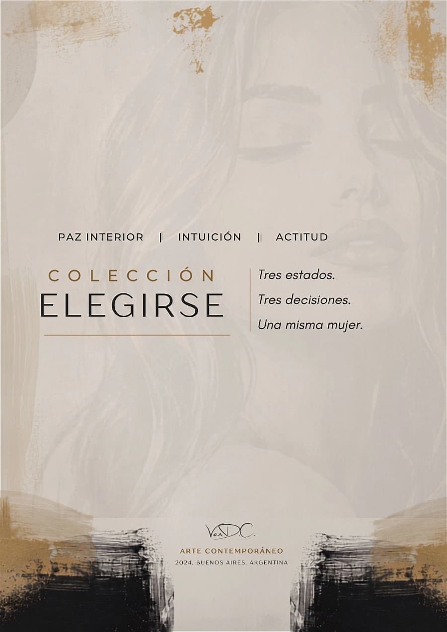 Portada de la colección Elegirse de Van D.C. con los estados Paz Interior, Intuición y Actitud.